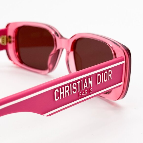 NEW DIOR SUNGLASSES, DIOR WILDIOR S2U 73D0 PINK SQUARE WOMEN SUNGLASSES DIOR - Picture 8 of 12